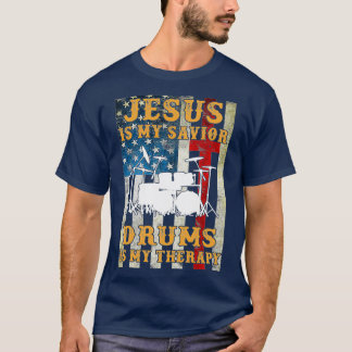 T-shirt Jésus Est Mon Sauveur Les Tambours Sont Mes