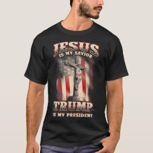 T-shirt Jésus Est Mon Sauveur Trump Est Mon Président