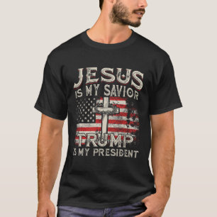 T-shirt Jésus est mon sauveur Trump est mon président Amér