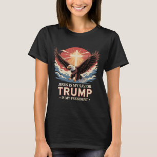T-shirt Jésus est mon sauveur Trump est mon président Bibl
