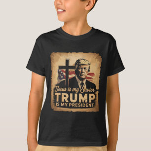 T-shirt Jésus est mon sauveur Trump est mon président Bibl