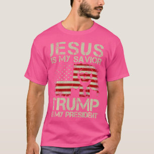 T-shirt Jésus est mon sauveur Trump est mon président Trum