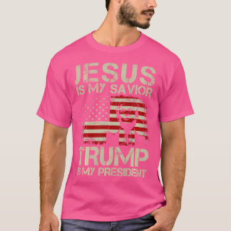 T-shirt Jésus est mon sauveur Trump est mon président Trum