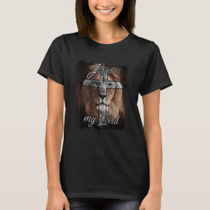 T-shirt Jésus Est Mon Seigneur Lion De Juda Croix