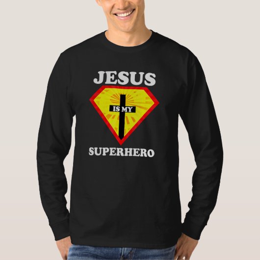 T-shirt Jésus Est Mon Superhero Mignonne Puissante Mère Ch (Devant)