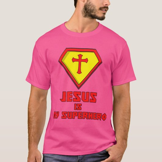 T-shirt Jésus Est Mon Superhéros (Devant)
