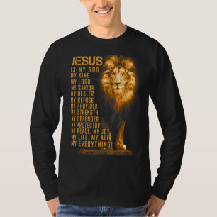 T-shirt Jésus Est Mon Tout Mon Tout Mon Dieu Seigneur Sauv