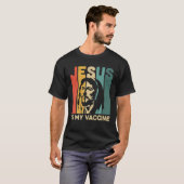 T-shirt Jésus Est Mon Vaccin Foi Chrétienne Anti Vax Vaxxe (Devant entier)