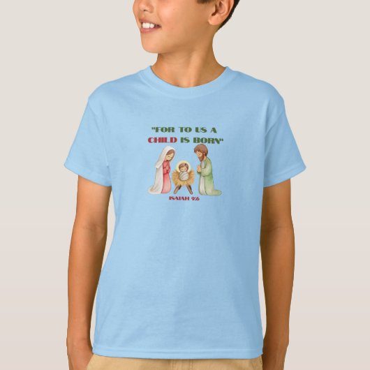 T-shirt Jésus est né - Thème de Noël (Devant)