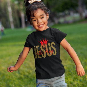 T-Shirt Jésus est Roi Bible Chrétienne Spirituelle Pour Fi