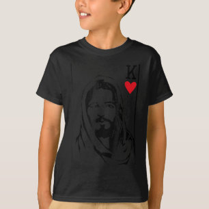 T-shirt Jésus Est Roi Jésus Roi Des Cartes De Coeur Chréti