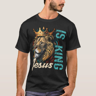 T-shirt Jésus Est Roi Lion De Juda Bible Foi