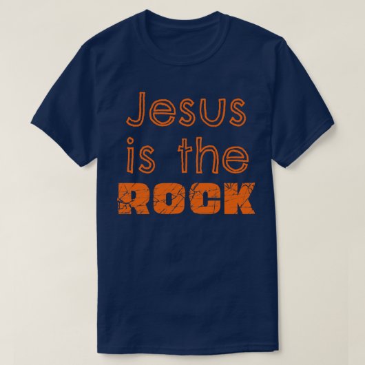 T-shirt Jésus Est Solide Comme Un Rocher (Design devant)