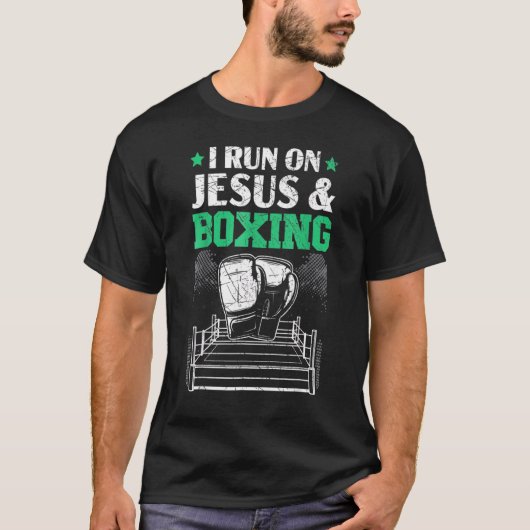 T-shirt Jesus Et Boxer Christian Professional Boxer Sport (Devant)