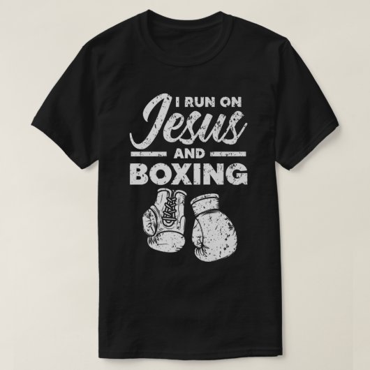 T-shirt Jesus Et Boxer Christian Professional Boxer Sport (Design devant)