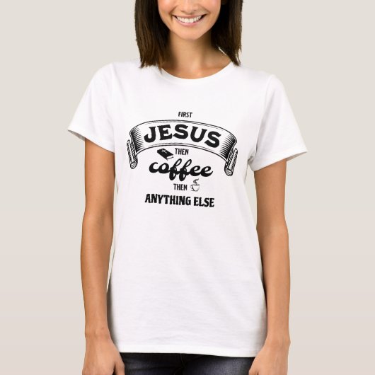 T-shirt JÉSUS ET CAFÉ Christian (Devant)