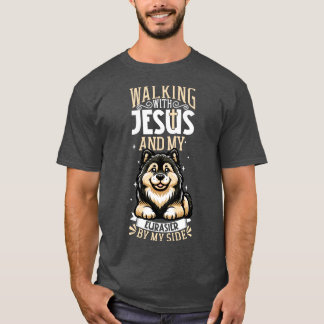 T-shirt Jésus et chien Eurasier