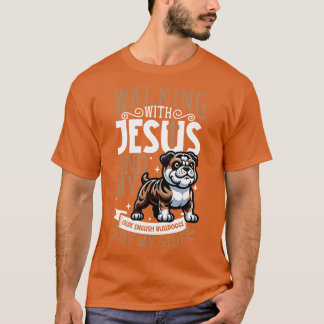 T-shirt Jésus et chien Olde English Bulldogge