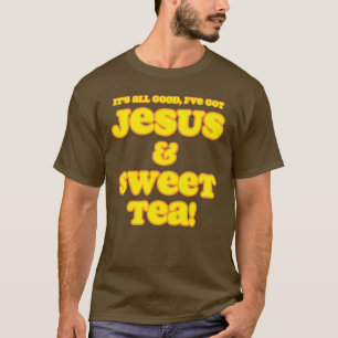 T-shirt Jésus et jaune doux de chemise de thé