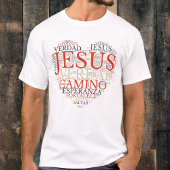 T-shirt Jésus et la foi Coeur des hommes chrétiens espagno