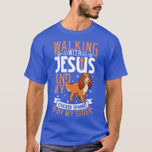 T-shirt Jésus et le chien Cocker Spaniel