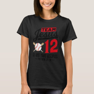 T-shirt Jésus et l'équipe de baseball Jésus Christian Matt