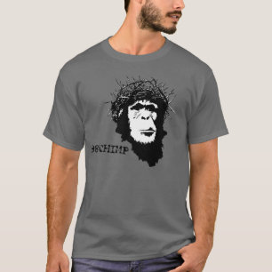 T-shirt Jésus était chemise d'athée de chimpanzé de 98