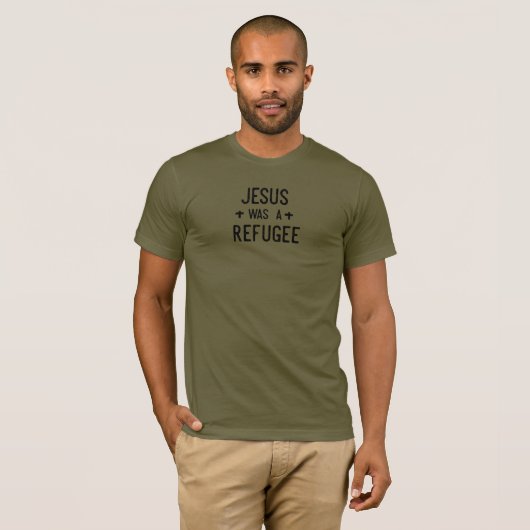 T-shirt Jésus était un réfugié (Devant entier)