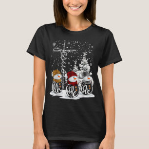 T-shirt Jesus Faith Hope Love Snowman Drôle Noël Pour Chri