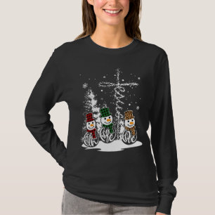 T-shirt Jesus Faith Hope Love Snowman Funny Joyeux Noël Po