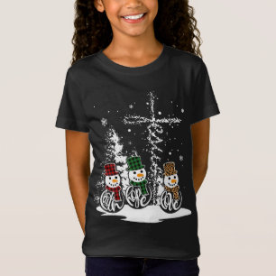 T-Shirt Jesus Faith Hope Love Snowman Funny Joyeux Noël Po