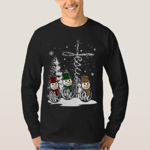 T-shirt Jesus Faith Hope Love Snowman Funny Joyeux Noël Po
