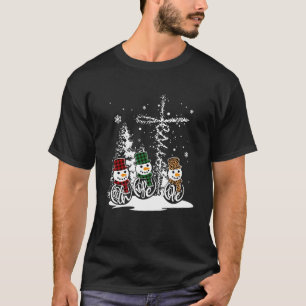 T-shirt Jesus Faith Hope Love Snowman Funny Joyeux Noël Po