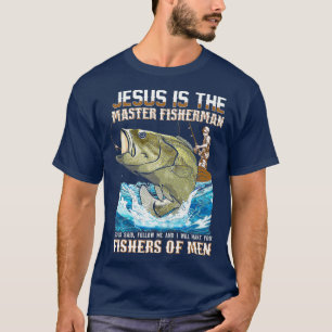 T-shirt Jesus Fisher Of Men verset de la bible Pêche papa