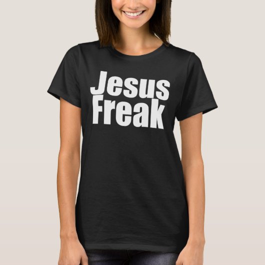 T-shirt Jesus Freak Gros Police Noir (Devant)