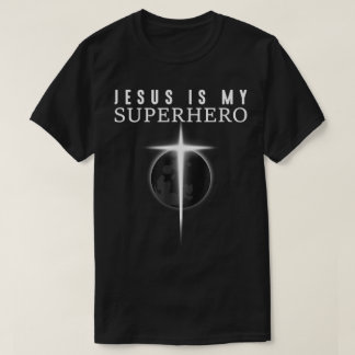 T-shirt Jesus Is My Superhero Cross Design