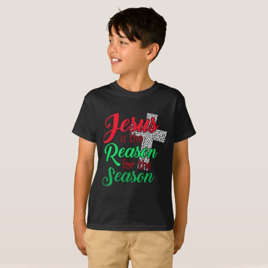 T-shirt Jesus Is The Reason For The Season Christian Chris (Devant entier)