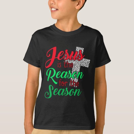 T-shirt Jesus Is The Reason For The Season Christian Chris (Devant)