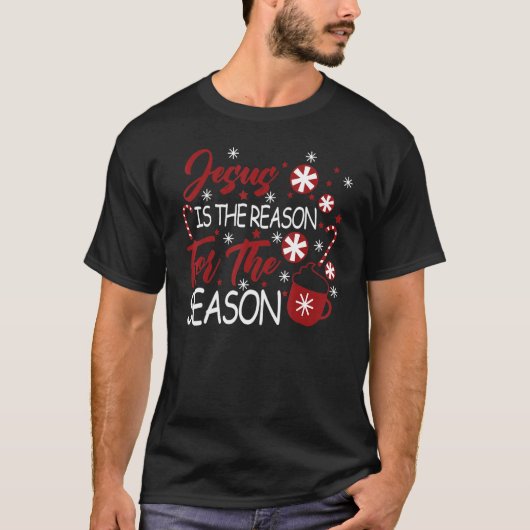 T-shirt Jesus is the reason for the season Christmas tree (Devant)