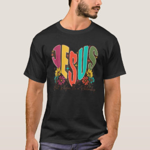T-shirt Jésus It's Not Religion It's A Relationship Floral