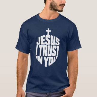 T-shirt Jésus, j'ai confiance en toi Prière Texte Croix Fo