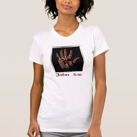 T-shirt Jésus- Jean 3:16 (Devant)