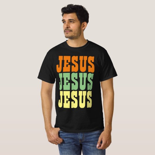 T-SHIRT JÉSUS JÉSUS TYPOGRAPHIE DE JÉSUS (Devant entier)