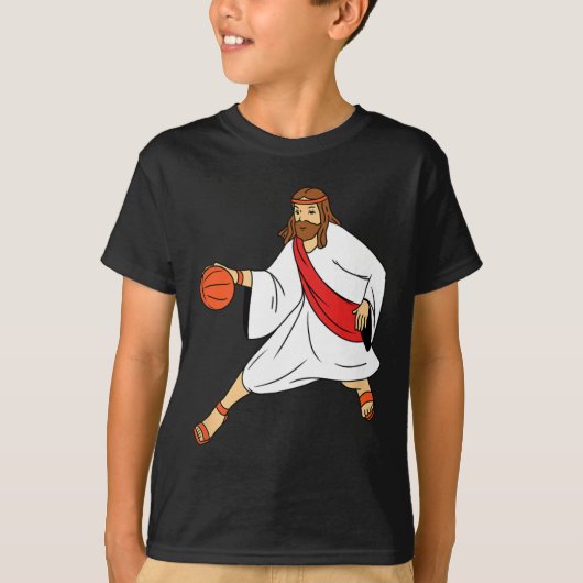 T-shirt Jésus Jouant au basket-ball 1 (Devant)