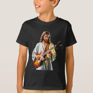 T-shirt Jésus joue avec une guitare - Drôle de chrétien jo