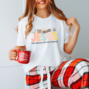 T-shirt Jésus La raison de la saison avec foi en Dieu