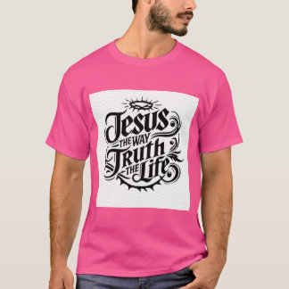 T-shirt Jésus : La Voie, La Vérité, La Vie - Foi-Inspir