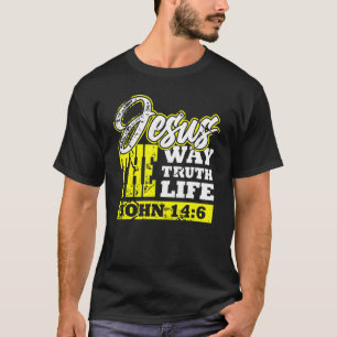 T-shirt Jésus La Voie Vérité Bible Écriture Chrétienne