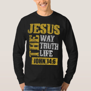 T-shirt Jésus La Voie Vérité Jean 146 Bible chrétienne