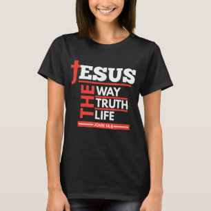 T-shirt Jésus La Voie Vérité Jean 146 Esprit chrétien